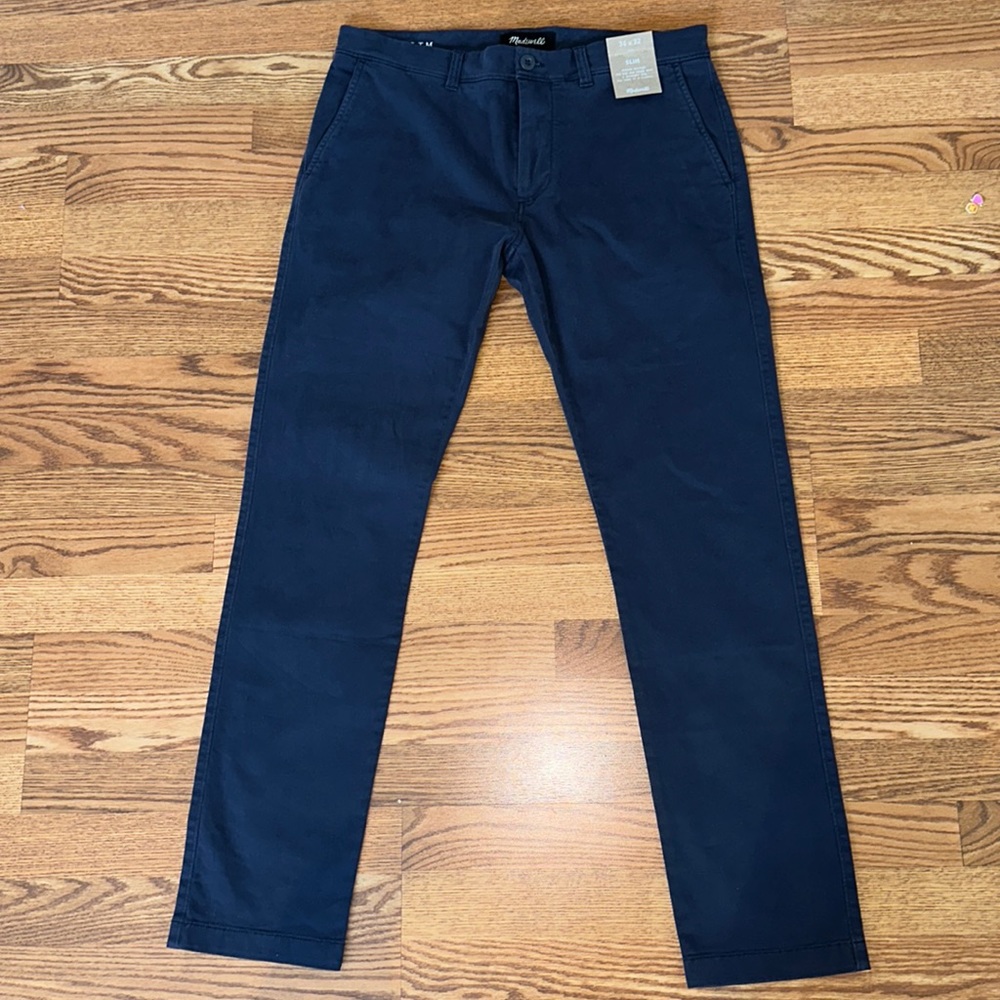 Madewell Slim 34 x 32 NWT Navy Blue Pants